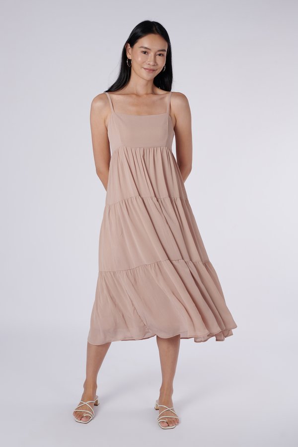 Gladys Dress in Nude Pink